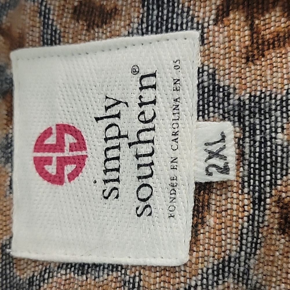 NWT Simply Southern 2xl leopard print shacket - Picture 2 of 9